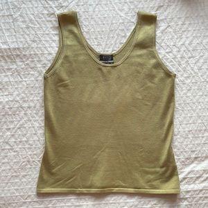 Vintage Lafayette 148 New York Melon Silk Tank Top